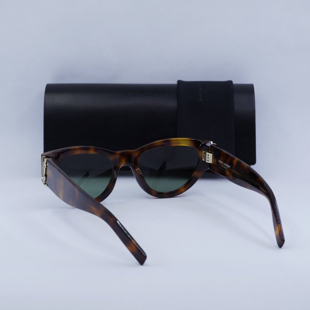 Saint Laurent SLM94 003 Cat Eye Sunglasses - Havana/Green - Picture 12 of 12